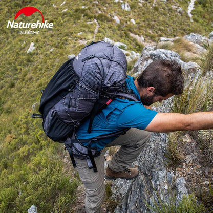 Naturehike Rock Series Sac à Dos Ultraléger 40L+5L / 60L+5L avec Armature – Imperméable, Grande Capacité, Camping et Randonnée avec Housse de Pluie - BLACKBEARD OUTDOOR INDUSTRIES