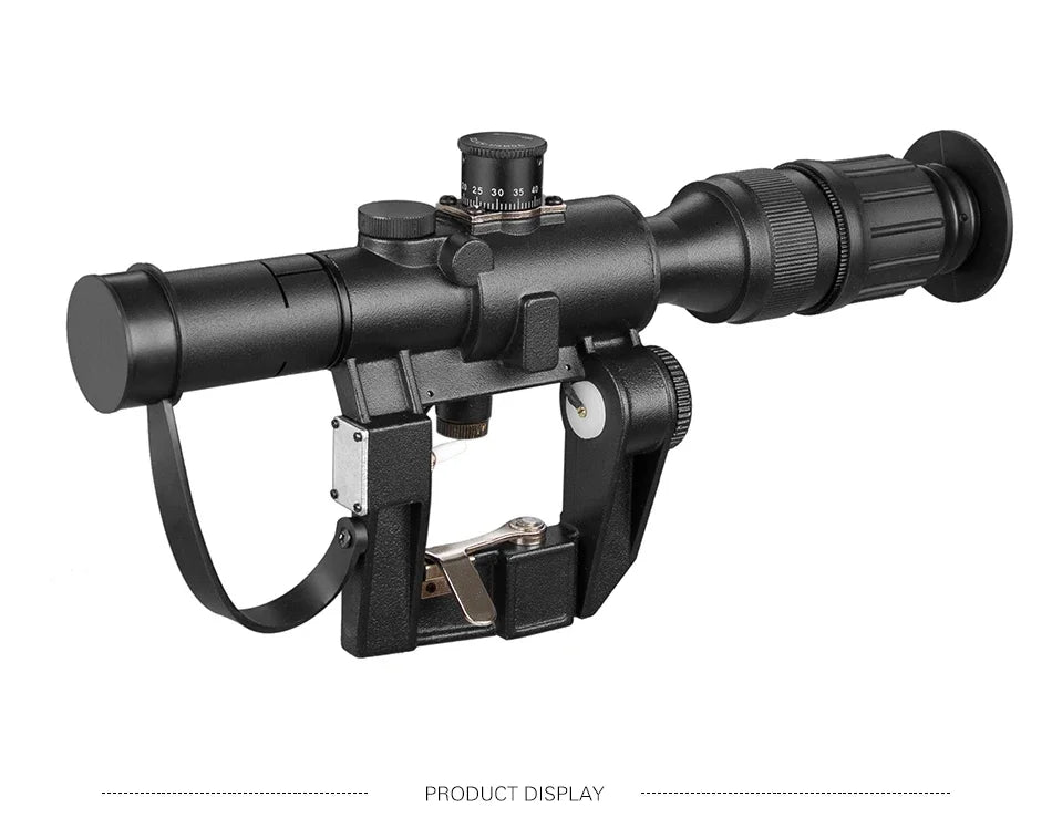 Tactical SVD Dragunov 4x26 – Lunette de Précision à Réticule Illuminé Rouge pour Fusil de Chasse et Tir de Précision - BLACKBEARD OUTDOOR INDUSTRIES