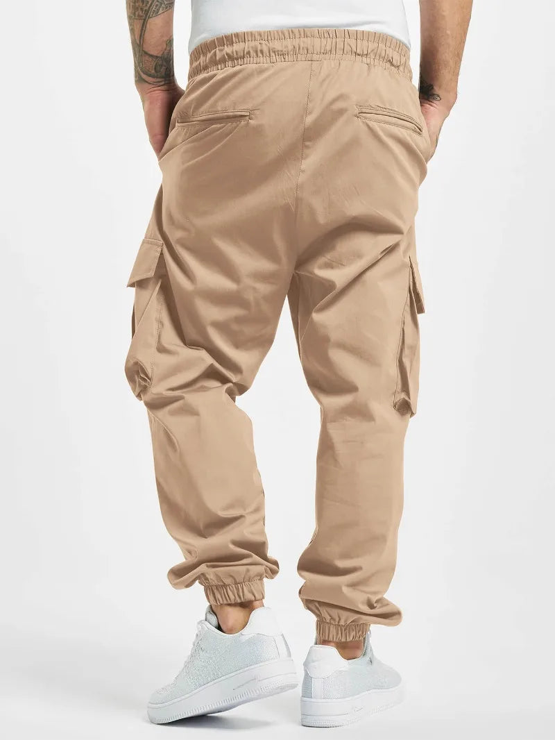 Pantalon Cargo Homme Grande Taille | Style Européen Décontracté | Taille Élastique & Cordon | Multi-poches | Léger & Confortable - BLACKBEARD OUTDOOR INDUSTRIES