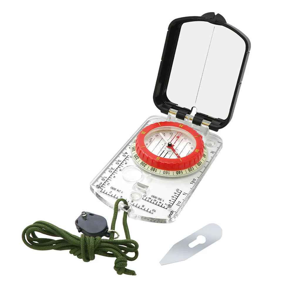 Boussole Numérique Portable Lumineuse avec LED - Boussole de Camping, Outil de Survie avec Anneau Fluorescent, Idéale pour Aventures en Plein Air - BLACKBEARD OUTDOOR INDUSTRIES