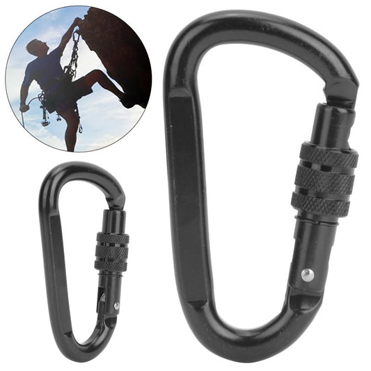 Mousqueton Carbone 30KN – D-Ring Noir, Clip de Sécurité pour Escalade et Outdoor - BLACKBEARD OUTDOOR INDUSTRIES
