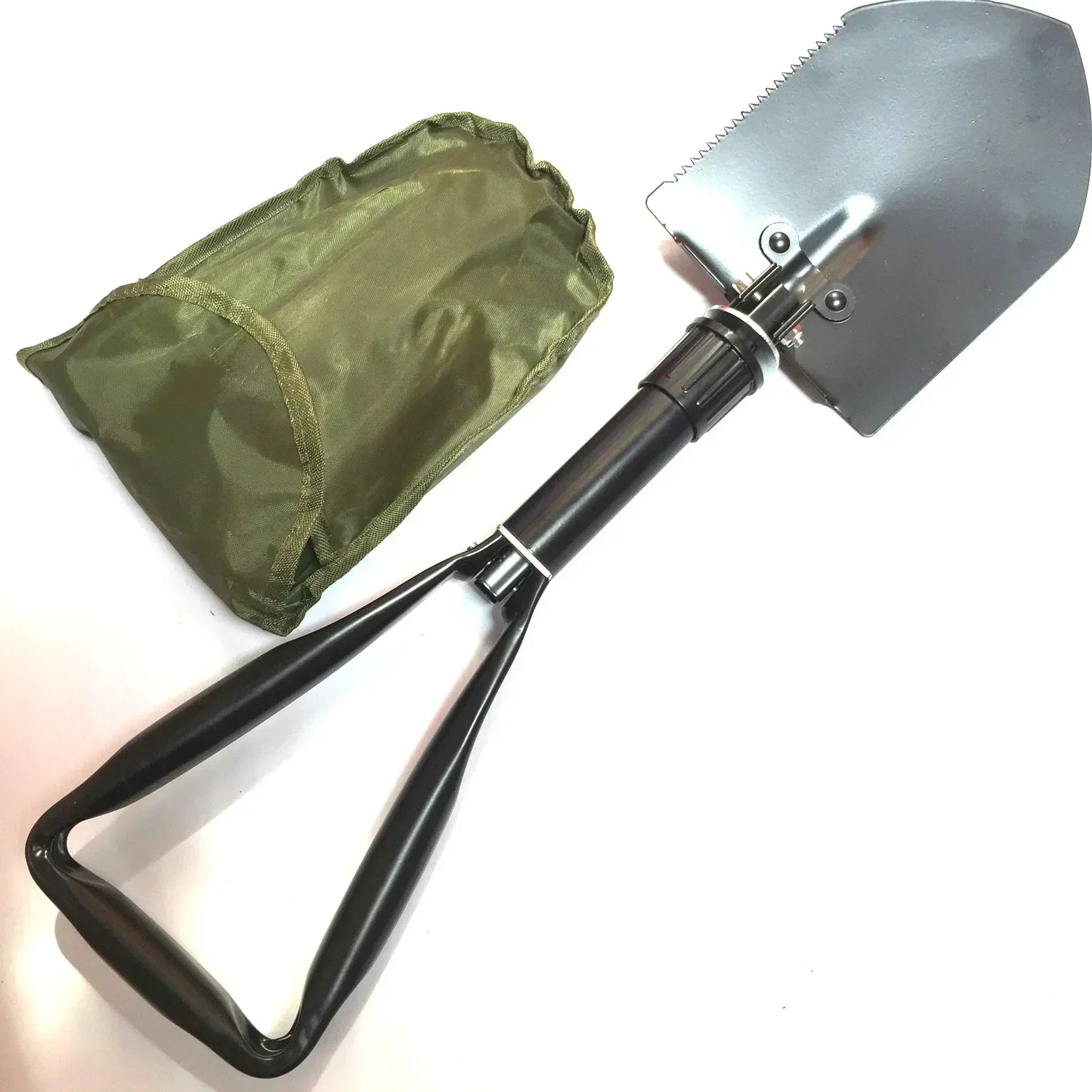 Pelle Pliante Multifonctionnelle Pabott – Pelle Sapeur Militaire Grande Taille Verte pour Camping et Plein Air - BLACKBEARD OUTDOOR INDUSTRIES