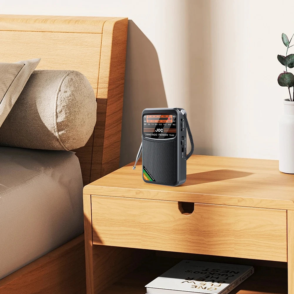 📻 Mini Radio Portable AM/FM/SW – Rechargeable avec Haut-Parleur Stéréo et Écran HD Ma boutique