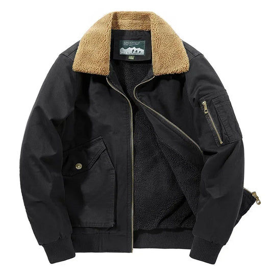Veste Bomber Homme Hiver Chaude Parka Courte | Doublure Polaire | Coupe Slim | Taille jusqu’au 5XL - BLACKBEARD OUTDOOR INDUSTRIES