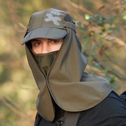 Chapeau de Protection UV d'Été – Casquette Anti-UV avec Protection du Cou et du Visage, Pliable, Séchage Rapide, Imperméable, Idéale pour Randonnée, Pêche et Activités Outdoor - BLACKBEARD OUTDOOR INDUSTRIES