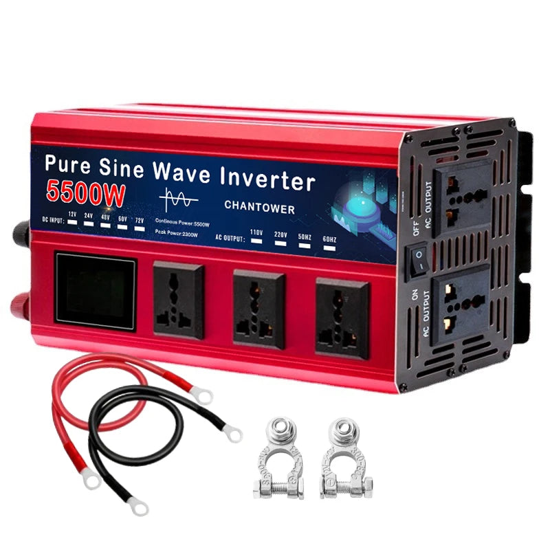 Onduleur Pur Sinus 5500W / 5000W – DC 12V/24V/48V/60V/72V à AC 110V/220V - BLACKBEARD OUTDOOR INDUSTRIES