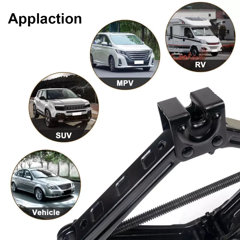 Cric Mécanique 2-en-1 avec Clé à Cliquet – 1.5T / 2.5T | Outil de Levage Pliable pour Voiture - BLACKBEARD OUTDOOR INDUSTRIES