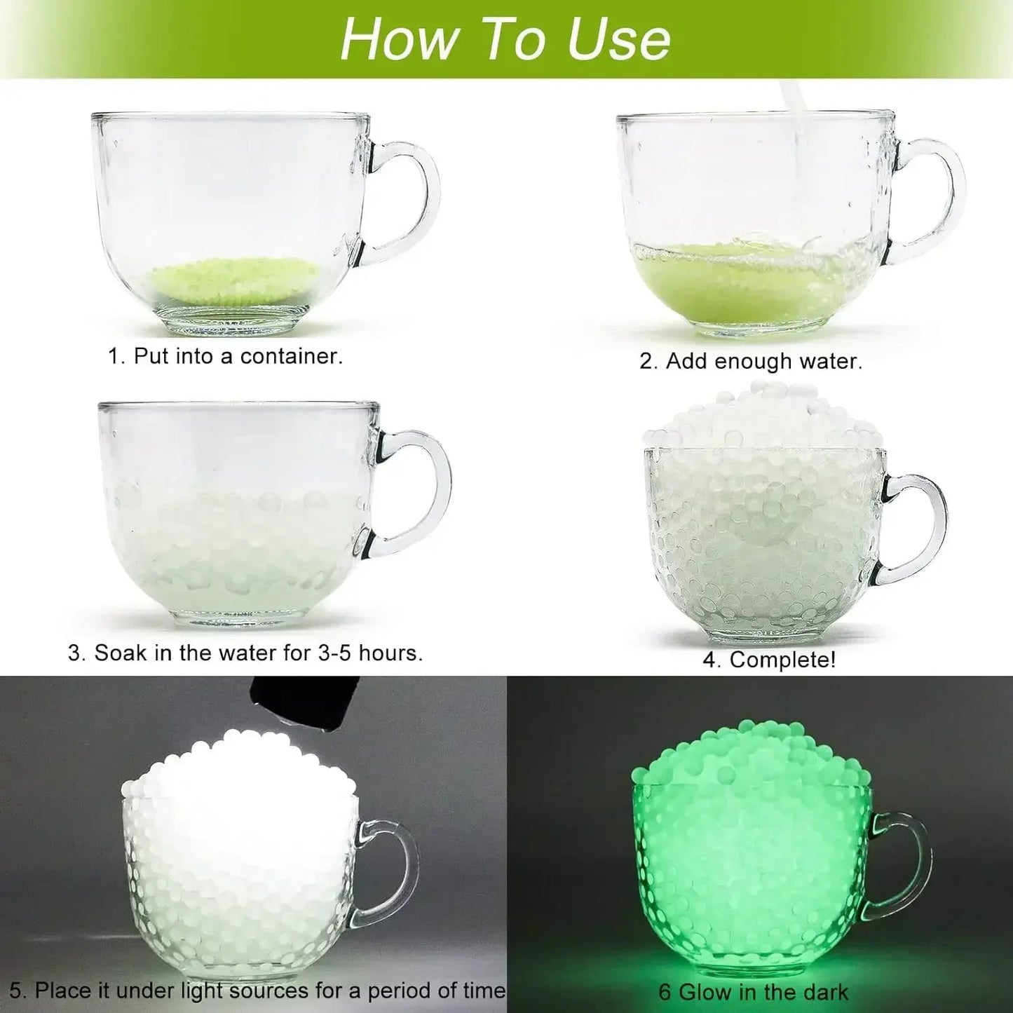 billes de gel luminescentes Ma boutique