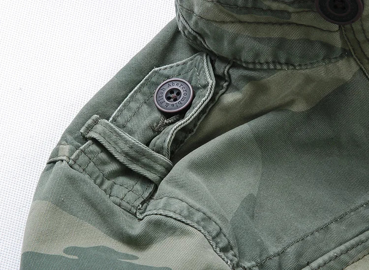 Veste Homme M65 Denim Rétro – Cargo Multi Poches – Style Militaire Outdoor Casual - BLACKBEARD OUTDOOR INDUSTRIES