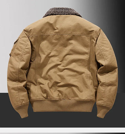Veste d'Hiver Homme – Bombardier avec Doublure en Laine, Veste à Col Roulé, Manteau en Coton Chaud et Douillet – Parfaite pour les Voyages et le Travail BLACKBEARD OUTDOOR INDUSTRIES