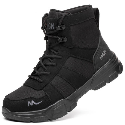 Bottes de Travail Indestructibles - Chaussures de Sécurité avec Embout en Acier, Résistantes aux Piqûres, Antidérapantes, pour Hommes et Femmes, Bottes Tactiques - BLACKBEARD OUTDOOR INDUSTRIES