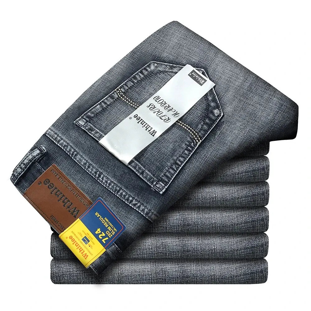 Jeans Business Homme – Coupe Droite Stretch, Bleu/Noir, Denim Classique BLACKBEARD OUTDOOR INDUSTRIES