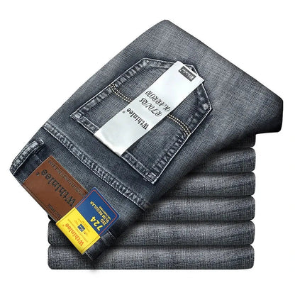 Jeans Business Homme – Coupe Droite Stretch, Bleu/Noir, Denim Classique BLACKBEARD OUTDOOR INDUSTRIES