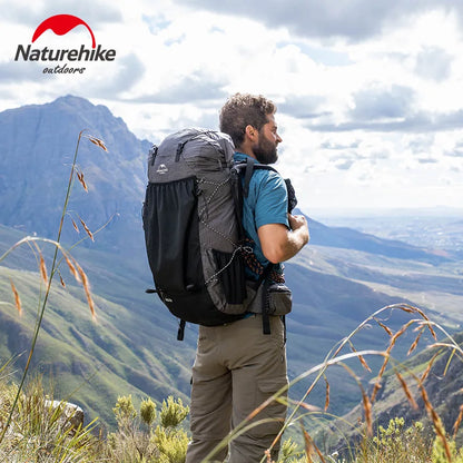 Naturehike Rock Series Sac à Dos Ultraléger 40L+5L / 60L+5L avec Armature – Imperméable, Grande Capacité, Camping et Randonnée avec Housse de Pluie - BLACKBEARD OUTDOOR INDUSTRIES