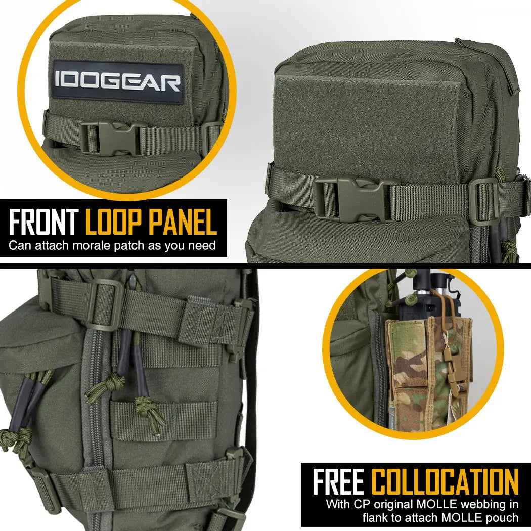 Sac d’Hydratation Tactique Mini – IDOGEAR MOLLE 500D Nylon - BLACKBEARD OUTDOOR INDUSTRIES