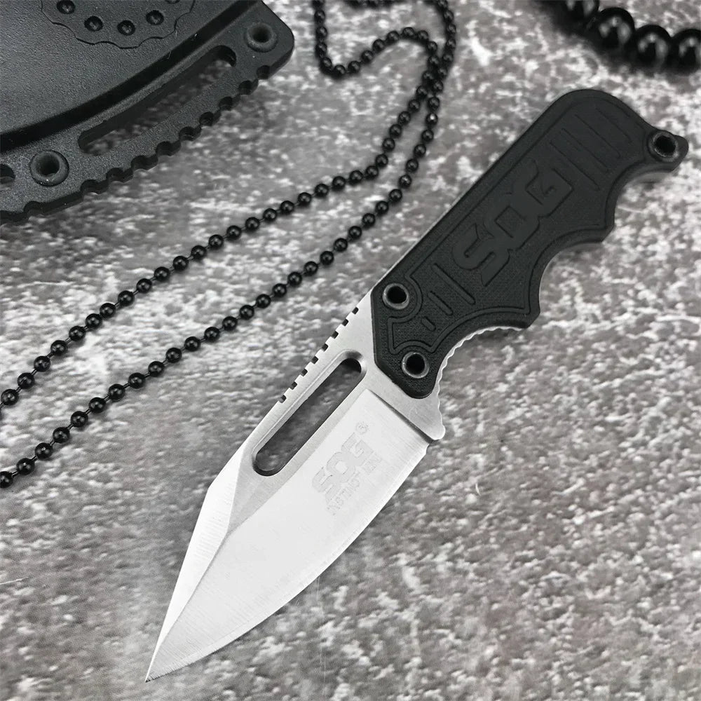 Couteau Fixe Instinct Full Tang – Mini EDC Léger avec Manche G10 et Étui Plastique ABS - BLACKBEARD OUTDOOR INDUSTRIES