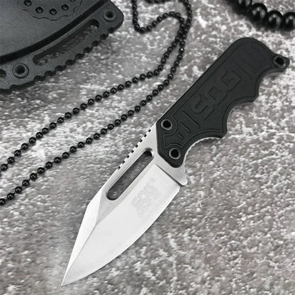 Couteau Fixe Instinct Full Tang – Mini EDC Léger avec Manche G10 et Étui Plastique ABS - BLACKBEARD OUTDOOR INDUSTRIES