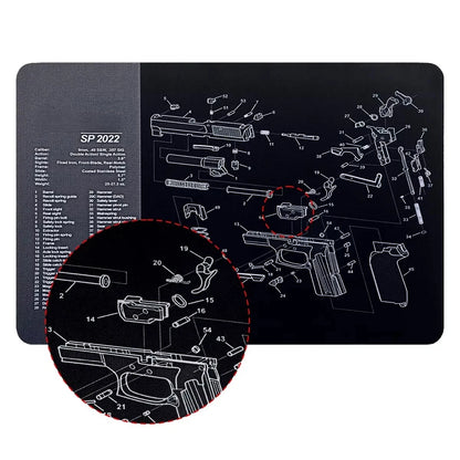 Tapis de Nettoyage pour Arme | Tapis Souris Multi-Armes – AR15, AK47, Remington 870, Glock, CZ75, P226, 1911… - BLACKBEARD OUTDOOR INDUSTRIES