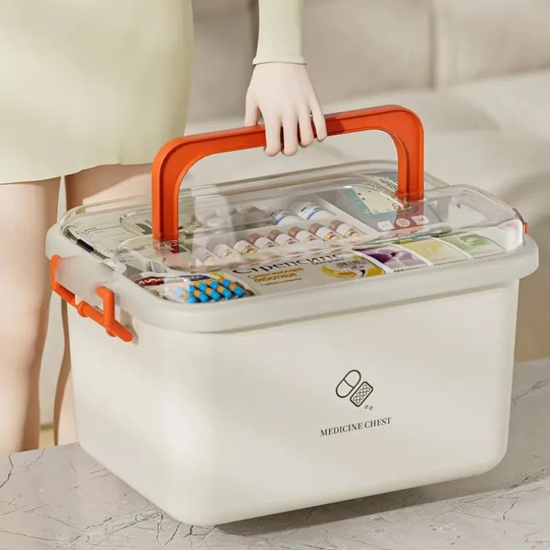 Boîte à Médicaments Portable Grande Capacité – Trousse de Premiers Secours Familiale avec Multi-Compartiments Ma boutique