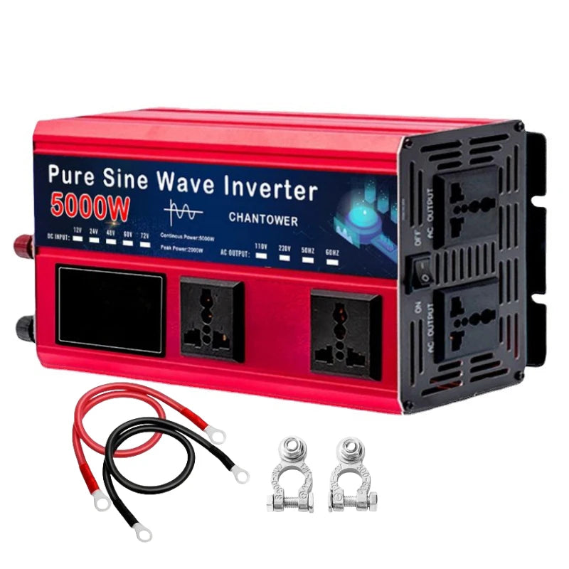 Onduleur Pur Sinus 5500W / 5000W – DC 12V/24V/48V/60V/72V à AC 110V/220V - BLACKBEARD OUTDOOR INDUSTRIES