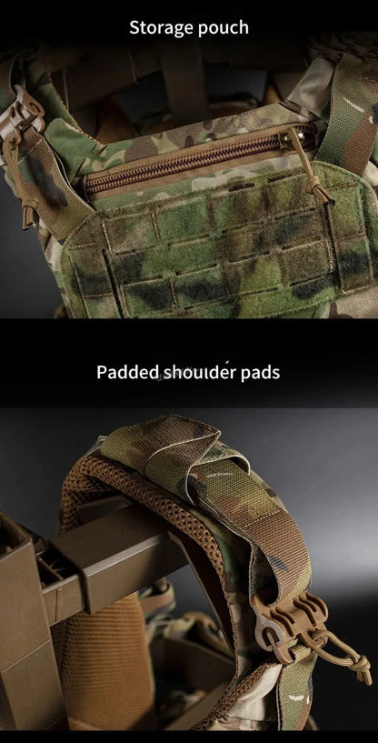 Gilet Tactique MOLLE K19 3.0 – Porte-Plates pour Chasse, Airsoft et Combat avec Système de Libération Rapide et Ceinture Ajustable – Armure de Corps - BLACKBEARD OUTDOOR INDUSTRIES