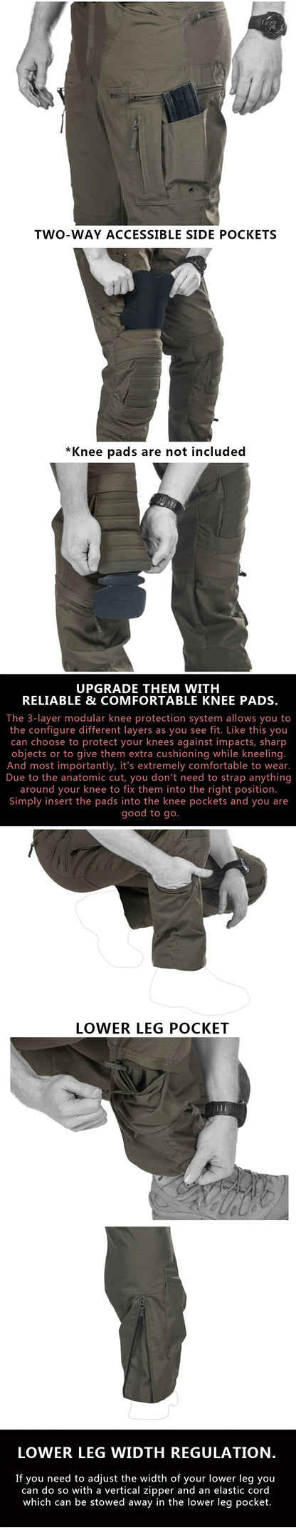 P40 Pantalon Cargo Tactique Imperméable Homme — Combat, Randonnée, Paintball, Multi-poches - BLACKBEARD OUTDOOR INDUSTRIES