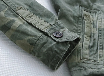 Veste Homme M65 Denim Rétro – Cargo Multi Poches – Style Militaire Outdoor Casual - BLACKBEARD OUTDOOR INDUSTRIES