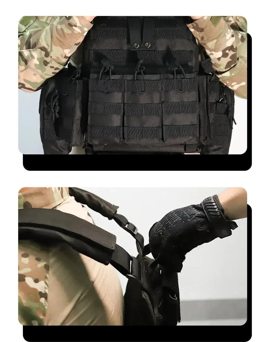 YAKEDA Plate Carrier Tactique – Gilet Modulaire avec Poches Incluses Ma boutique
