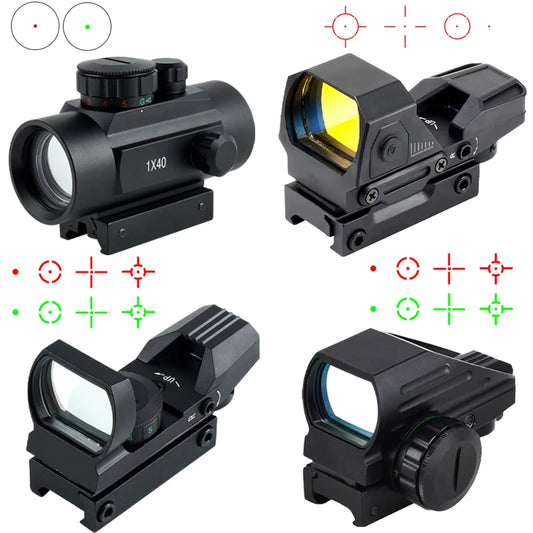 Viseur Reflex 1X40 HD101 Red Dot Sight — 4 Réticules Rouge/Vert pour Rail 11 mm ou 20 mm - BLACKBEARD OUTDOOR INDUSTRIES
