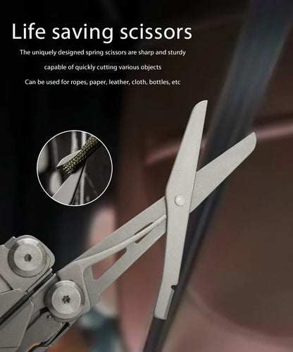 Outdoor Camping Multi Tools Folding Survival Gear Plier Knife Wire Stripper Outdoor Mini Portable Hand Tools Knife, Scissors ﻿ BLACKBEARD OUTDOOR INDUSTRIES