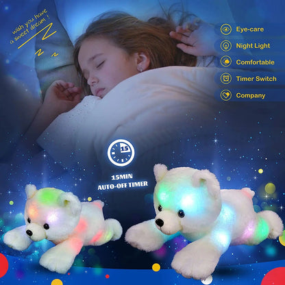 37cm peluche ours polaire lumineuse musicale pour enfants Ma boutique