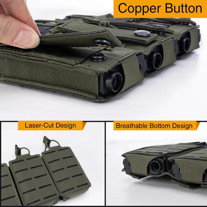 IDOGEAR Poche Tactique LSR 556 Triple Mag Carrier MOLLE - Poche à Munitions Découpée au Laser BLACKBEARD OUTDOOR INDUSTRIES