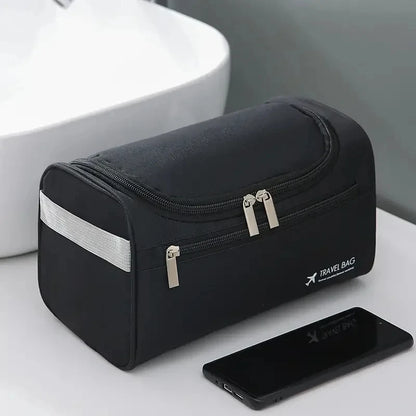 Trousse de Toilette en Cuir PU ou Toile – Grande Capacité & Accroche Murale | Unisexe, Idéale pour les Voyages - BLACKBEARD OUTDOOR INDUSTRIES