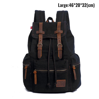 MARKROYAL Sac à Dos Vintage en Toile – Grand Format 36–55L | Compatible PC 14’’ | Unisexe - BLACKBEARD OUTDOOR INDUSTRIES