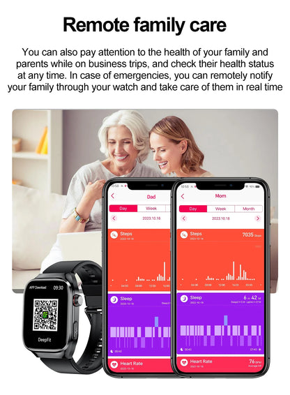 Montre Connectée Homme 2025 – Suivi Santé Avancé ECG+PPG – Surveillance Acide Urique & Lipides – Appels Bluetooth – Écran 2.04” AMOLED – Pour Android & iOS - BLACKBEARD OUTDOOR INDUSTRIES