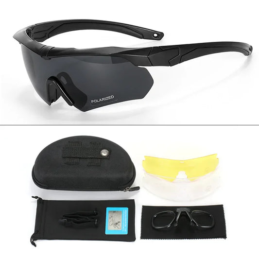 Lunettes Tactiques Militaires 3 Verres HD – Anti-UV, Anti-Choc, Airsoft, Moto, Randonnée - BLACKBEARD OUTDOOR INDUSTRIES