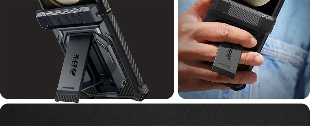 I-BLASON For Samsung Galaxy Z Flip 7 FE/6/5 Case Armorbox Full-Body Military Protection Phone Case with Screen Protector & Stand BLACKBEARD OUTDOOR INDUSTRIES