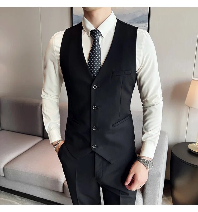 Costume Homme 3 Pièces - Élégant et Classique, Idéal pour Mariage et Événements Formels - Taille S-6XL BLACKBEARD OUTDOOR INDUSTRIES