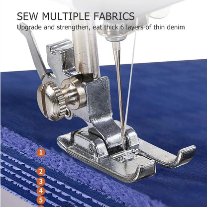Machine à Coudre Portable pour Débutants - Kit de Réparation Électrique pour Maison avec 12 Points, Pédale, Couleur Blanche BLACKBEARD OUTDOOR INDUSTRIES