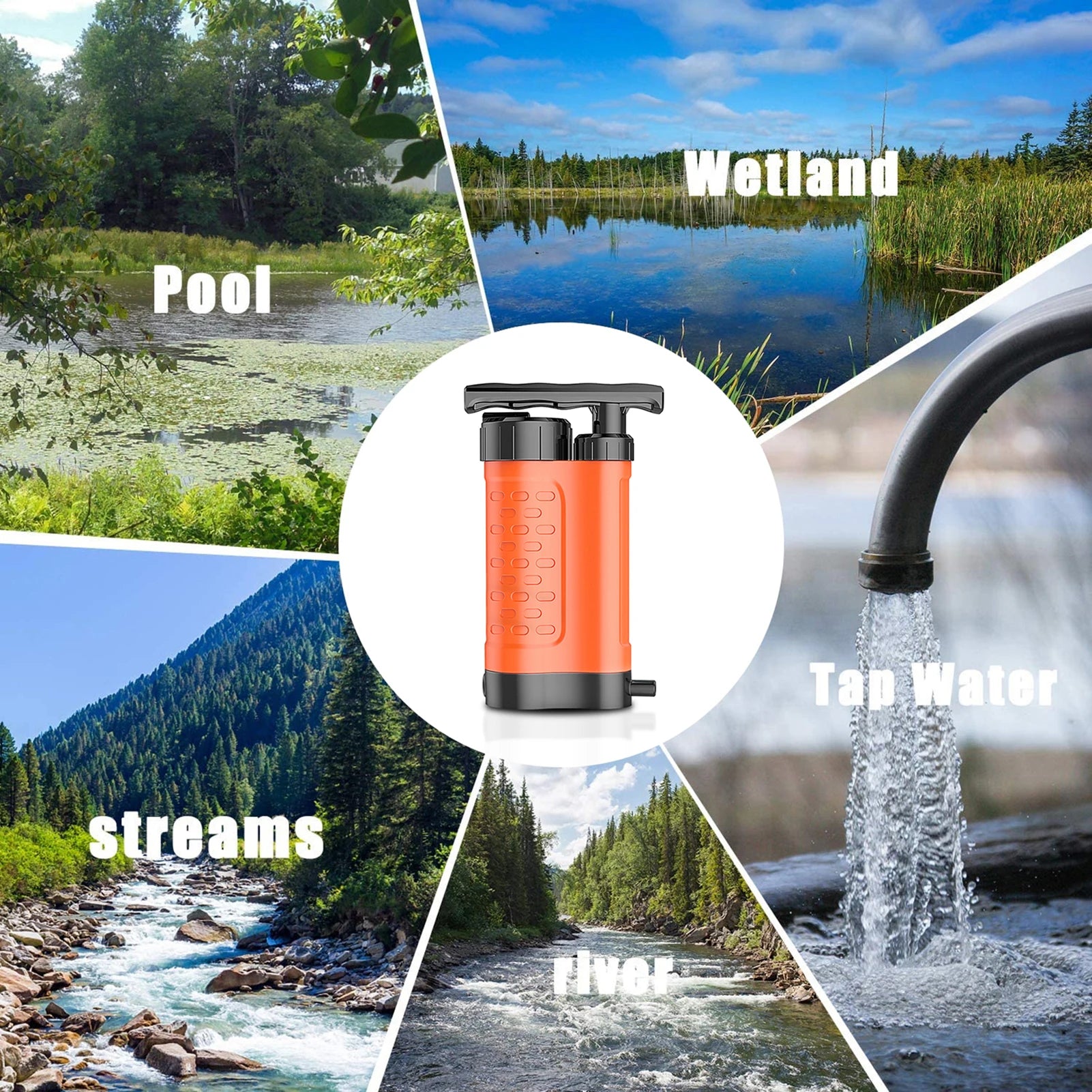 Pompe Purificateur d’Eau avec Filtre 0.01 Micron – Système de Filtration Portable pour Survie, Camping & Randonnée - BLACKBEARD OUTDOOR INDUSTRIES