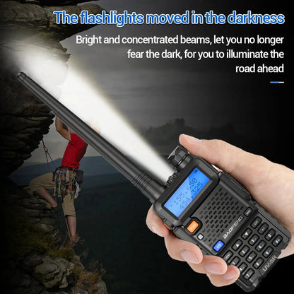 Baofeng UV-5R – Radio Bi-Bande VHF/UHF | 128 Canaux, Jusqu'à 15 km de Portée, Lampe LED et FM Ma boutique