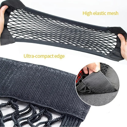 Filet de Rangement Universel Double Maille pour Coffre de Voiture – Anti-Glisse, Fixation Extincteur, Organisation Multi-Usage - BLACKBEARD OUTDOOR INDUSTRIES