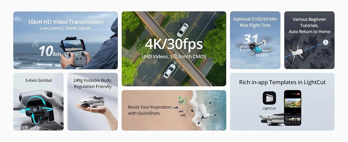 DJI Mini 4K / 4K UHD Camera Ma boutique