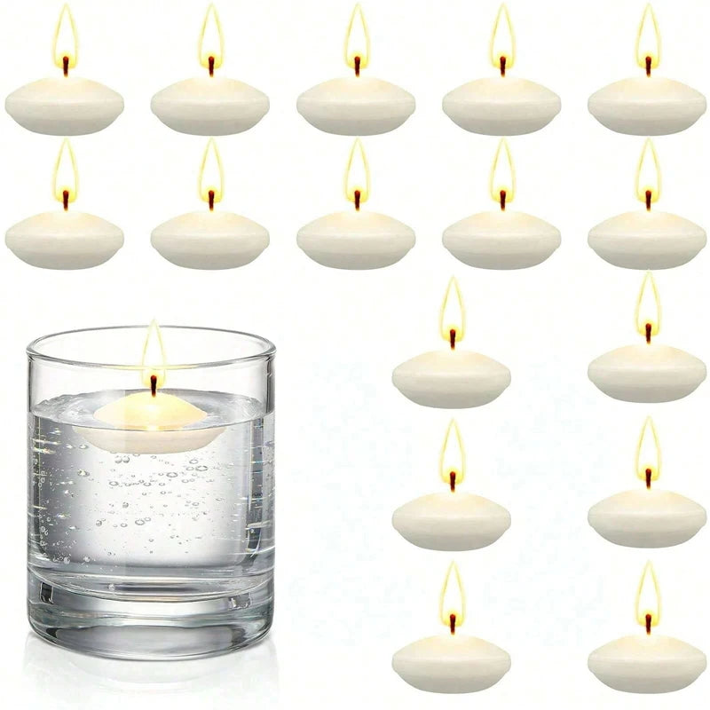 Bougies Flottantes Sans Parfum – 6/10/16 Pièces | Bougies Décoratives pour Saint-Valentin, Mariage, Fête, Bain, Décoration Romantique - BLACKBEARD OUTDOOR INDUSTRIES