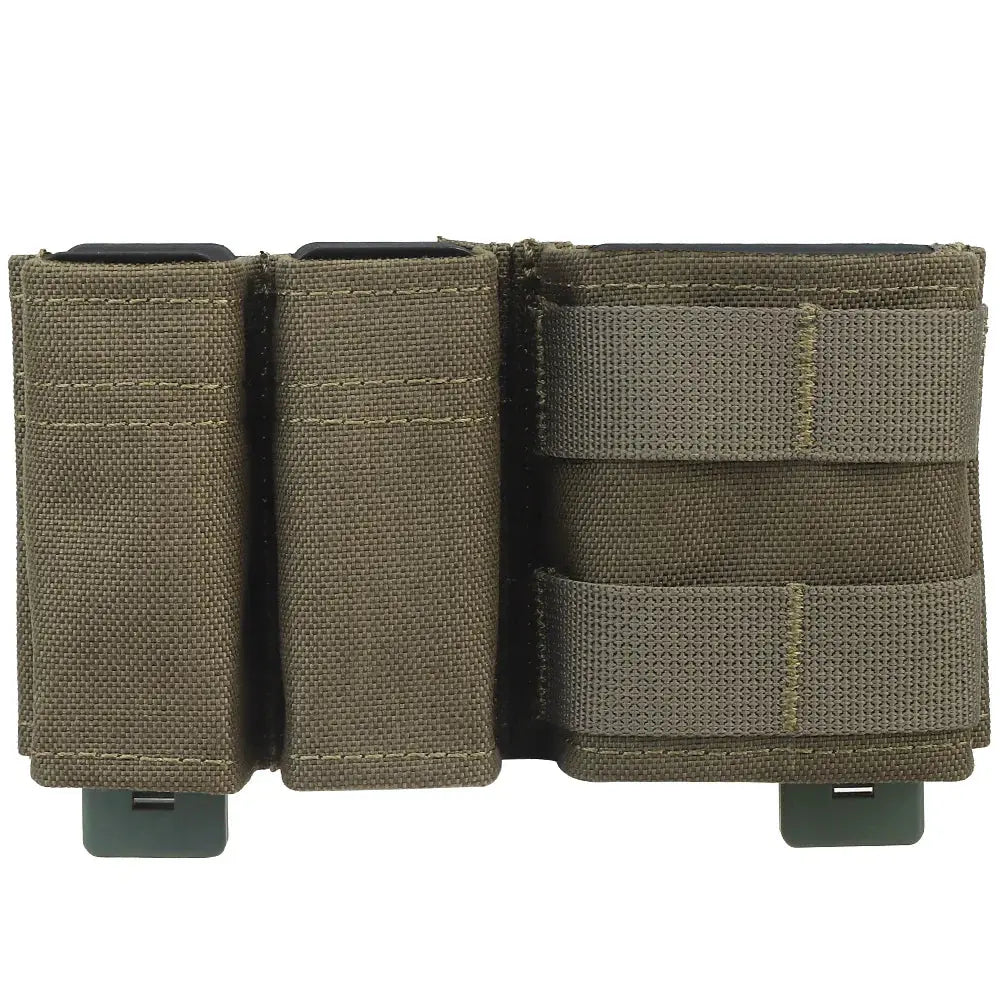 Tactical Outdoor Double Stack Magazine Pouch 5.56 & 9mm – MOLLE Compatible Ma boutique
