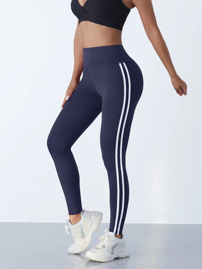 Legging Femme Taille Haute à Rayures – Effet Fessier Galbé et Coupe Sport Ajustée - BLACKBEARD OUTDOOR INDUSTRIES