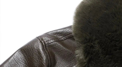 Winter Men Fleece Motor Biker Leather Jacket Man Lapel Thick Outwear Leather Coat Man Vintage Formal Fashion Leather Windbreaker BLACKBEARD OUTDOOR INDUSTRIES