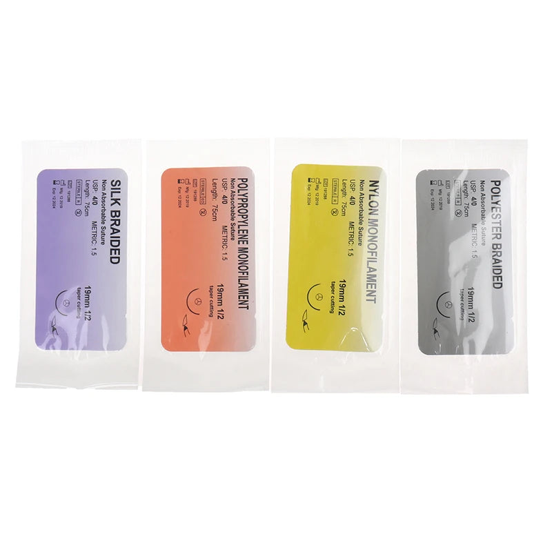 Kit de Suture pour Entraînement Médical – 12 pièces Nylon Monofilament & Aiguille en Acier Inoxydable Ma boutique