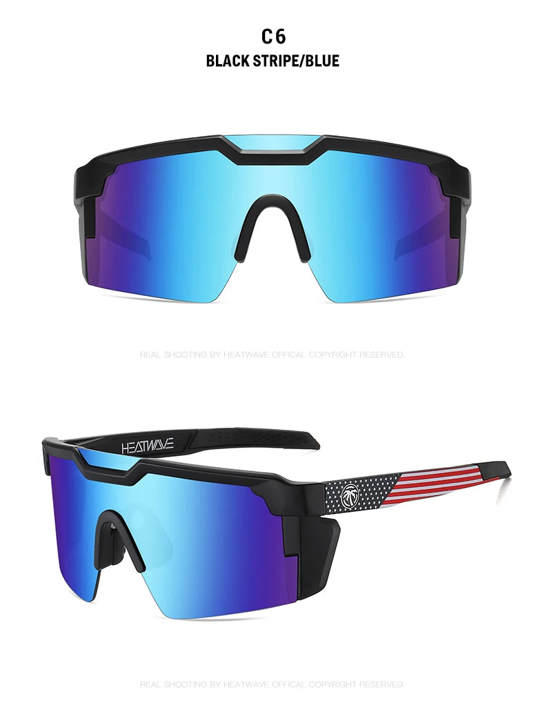 Lunettes de Soleil Heat Wave – Sport Cyclisme Style Conjugué, Polarisées, Anti-reflet, UV400 – Pour Homme & Femme - BLACKBEARD OUTDOOR INDUSTRIES