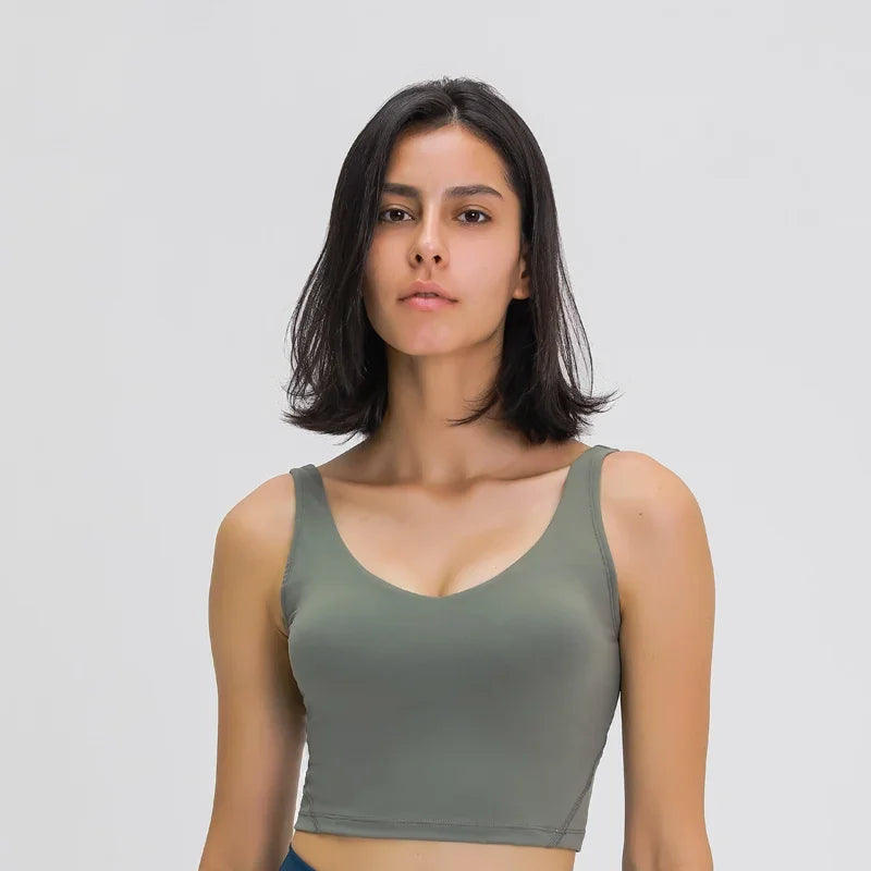 Débardeur NEPOAGYM PASSION avec Soutien-Gorge Intégré – Crop Top Longline avec Coussinets Amovibles pour Yoga et Gym - BLACKBEARD OUTDOOR INDUSTRIES